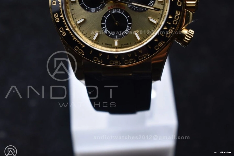 SH WaterResistant YG on Best Strap 126518 Oysterflex 1:1 Daytona 2023 Edition Clean Dial 498 0405